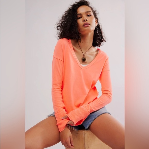 🧡NWOT FREE PEOPLE COASTAL CRUISING LONG SLEEVE - Picture 2 of 13